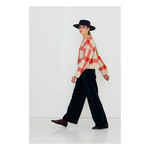 The Tiny Big Sister - Wool Plaid Cardigan | Vanilya