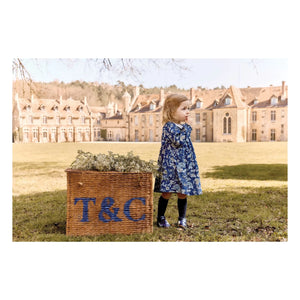 Tartine et Chocolat - Floral Wavy Collar Dress | Navy