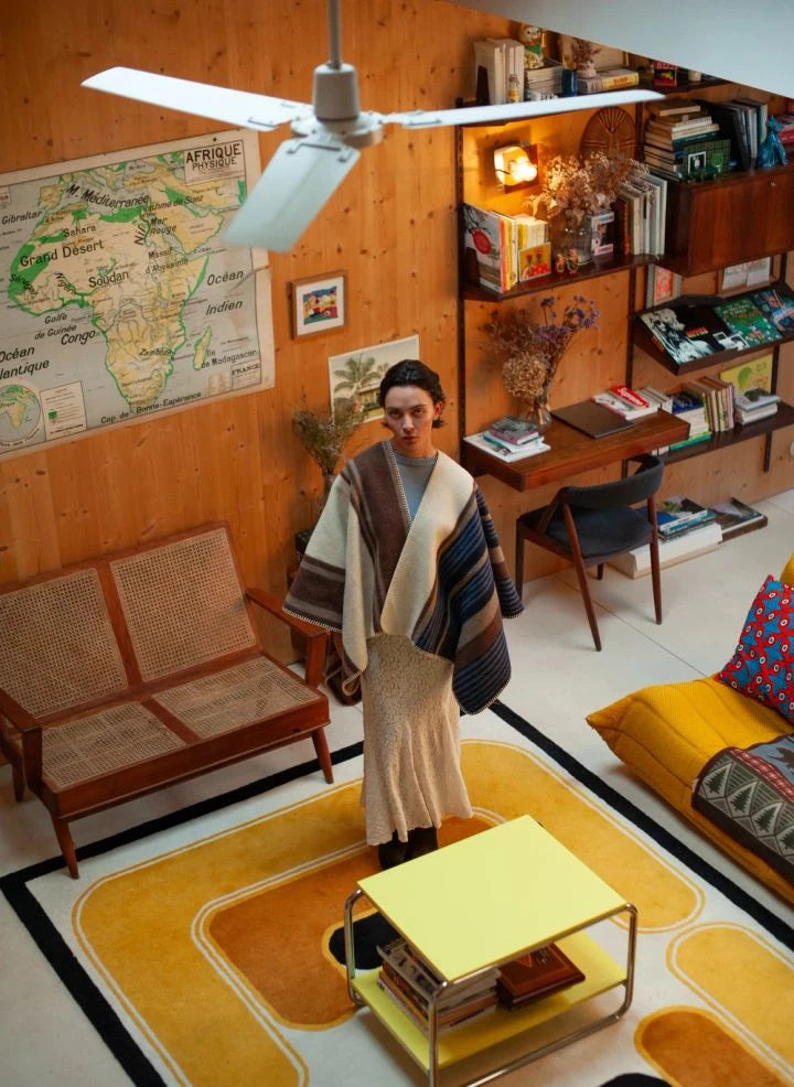 La Méricaine - Poncho in lana Wappos | Marrone