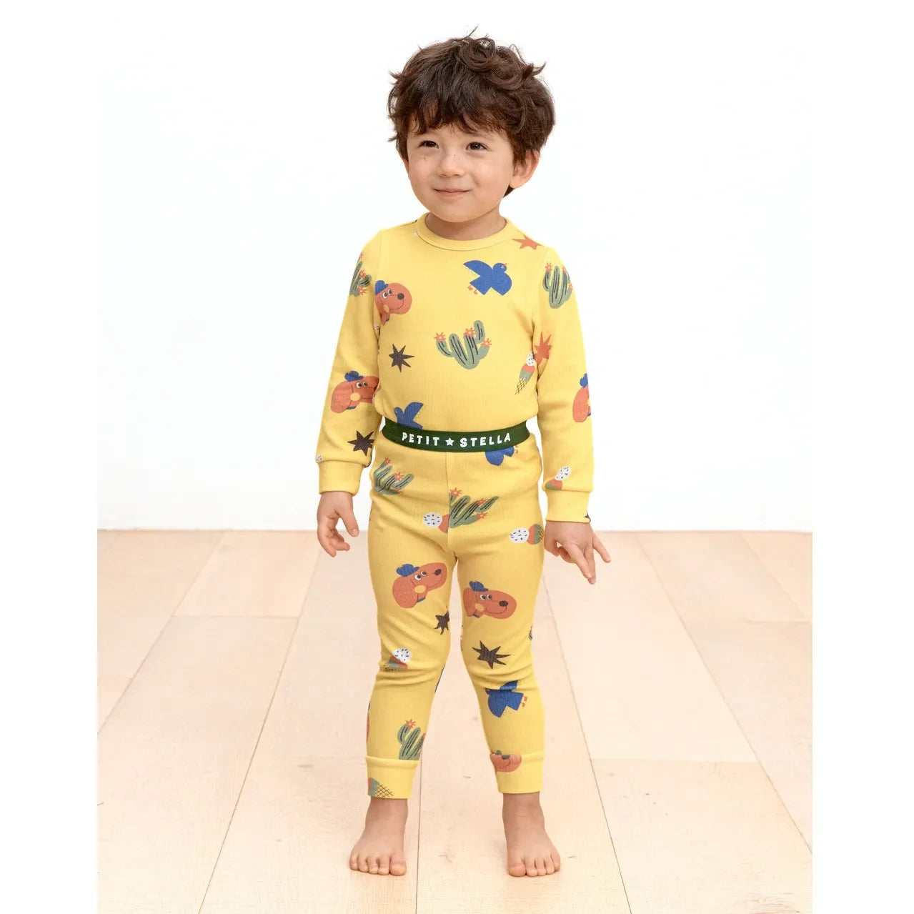 Petit Stella - Pijama de algodón Pima y Modal para perros | Amarillo