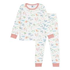 Petit Bateau - Pijama Savannah | Blanco