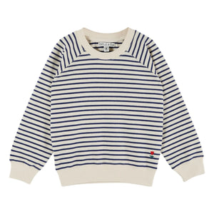 Emile et Ida - Sweatshirt Stripes | Marineblau