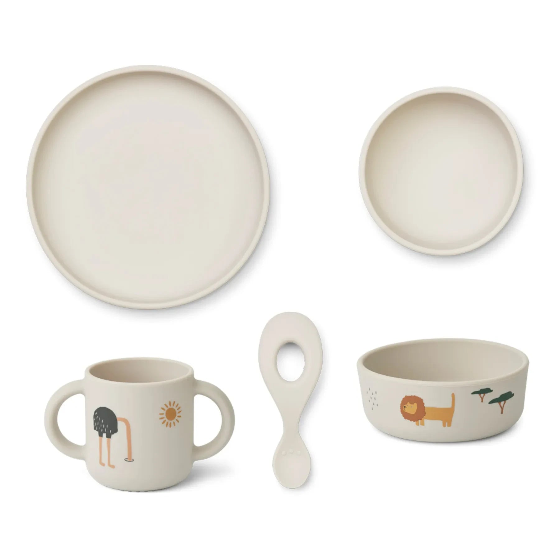 Liewood - Vivi Silicone Tableware Set 4 Pieces | Gray