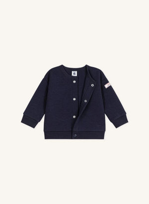 Petit Bateau - Organic Cotton Cardigan | midnight blue