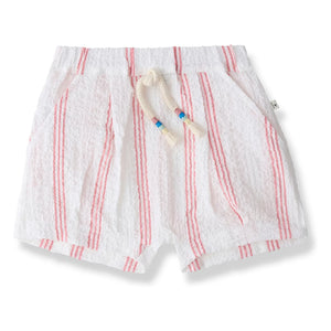 1+ in the family - Gestreifte Bermuda-Shorts | Blush