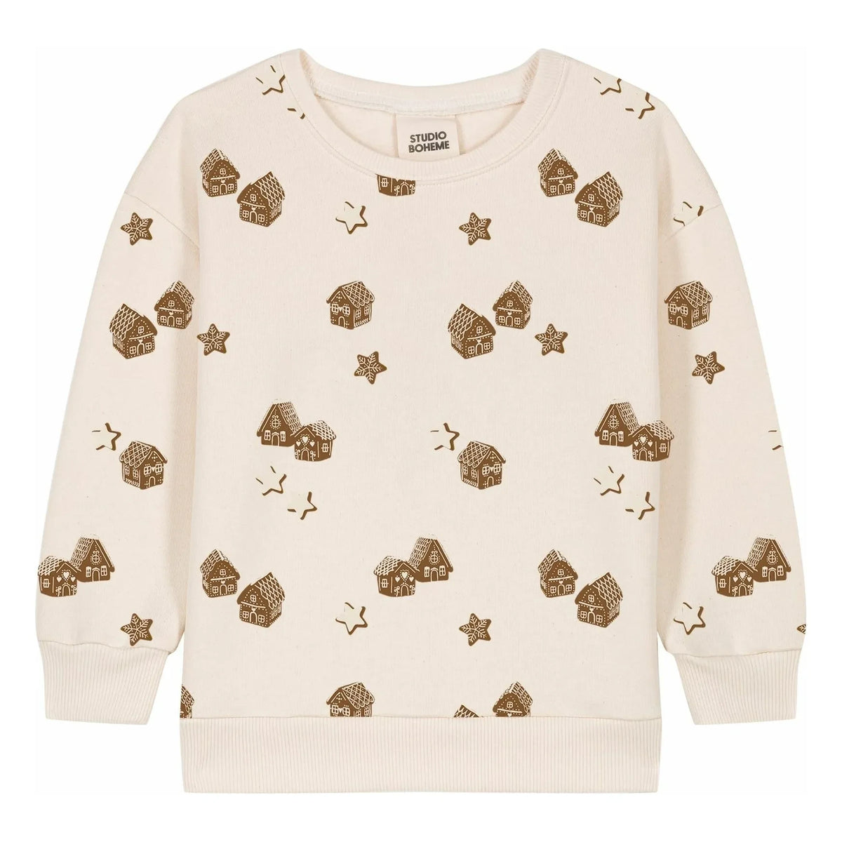 Studio Bohème - Noel Ayısı Sweatshirt Organik Pamuk | Ecru