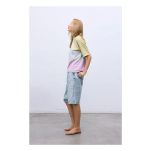 the new society - Pamuklu Bermuda şort | Denim mavisi