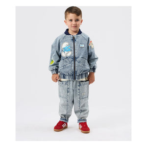Goldie + Ace - Denim Jacket - Goldie + Ace x Schtroumpfs | Blue