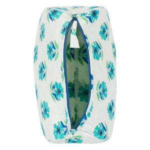 Lucas du Tertre - Blue bouti round toiletry bag | Azure blue