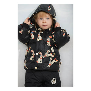 Mini Rodini - Lapins Jacke mit recycelter Faserfüllung | Schwarz