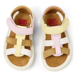 Camper - Bicho Renk Bloklu Bebek Sandaletleri | Pembe