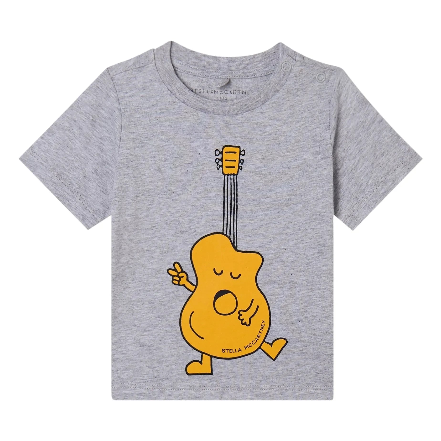 Stella McCartney Kids - Gri Organik Pamuk Gitar Tişört