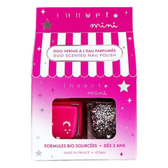 Inuwet - Bubble Gum-Vanille Wasserbasierter Nagellack Duo | Pink