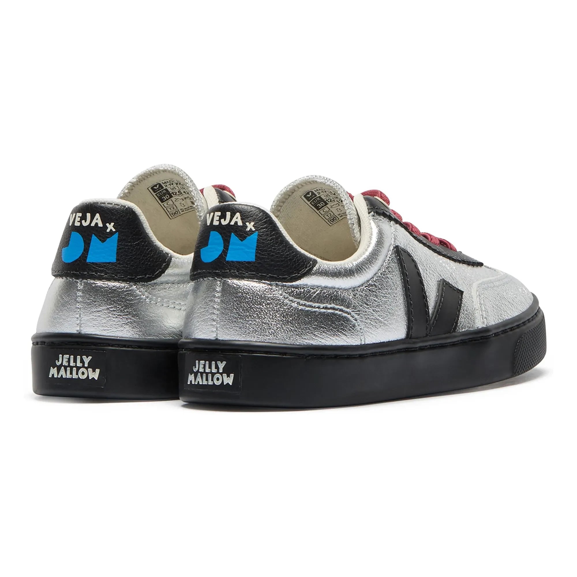 Veja - Veja x Jelly Mallow Küçük Volley Süet Bağcıklı Sneaker | Gümüş