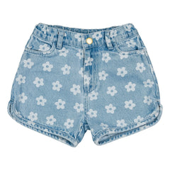 Louis Louise - Shorts vaqueros Andrea con flores | Azul claro