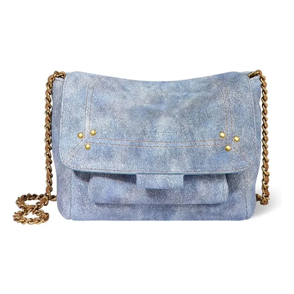 Jérôme Dreyfuss - Bag Lulu S Croûte Velours | Washed mavi