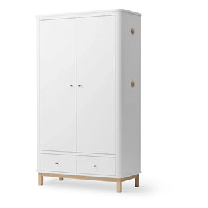 Oliver Furniture - Armario de 2 Puertas de Roble | Blanco