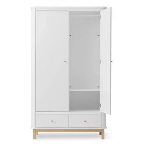 Oliver Furniture - Armario de 2 Puertas de Roble | Blanco