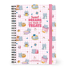 Legami - A5 Çizgili Resimli Sert Kapaklı Defter - Minik Kedi - Spiral Ciltli