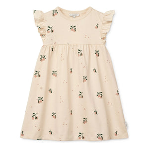 Liewood - Vestido de algodón orgánico Neveah color melocotón | Crudo