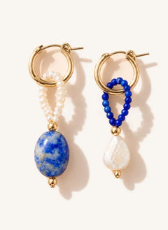 Camille Colette Studio - Hortense x Jim Lapis Lazuli Pendientes de Aro | Azul