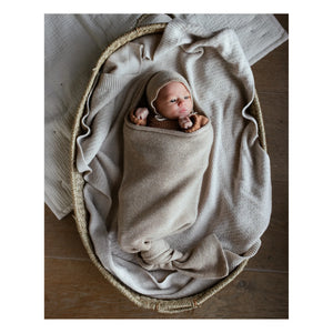 Hvid - Knotted Merino Wool Baby Sleeping Bag | Beige