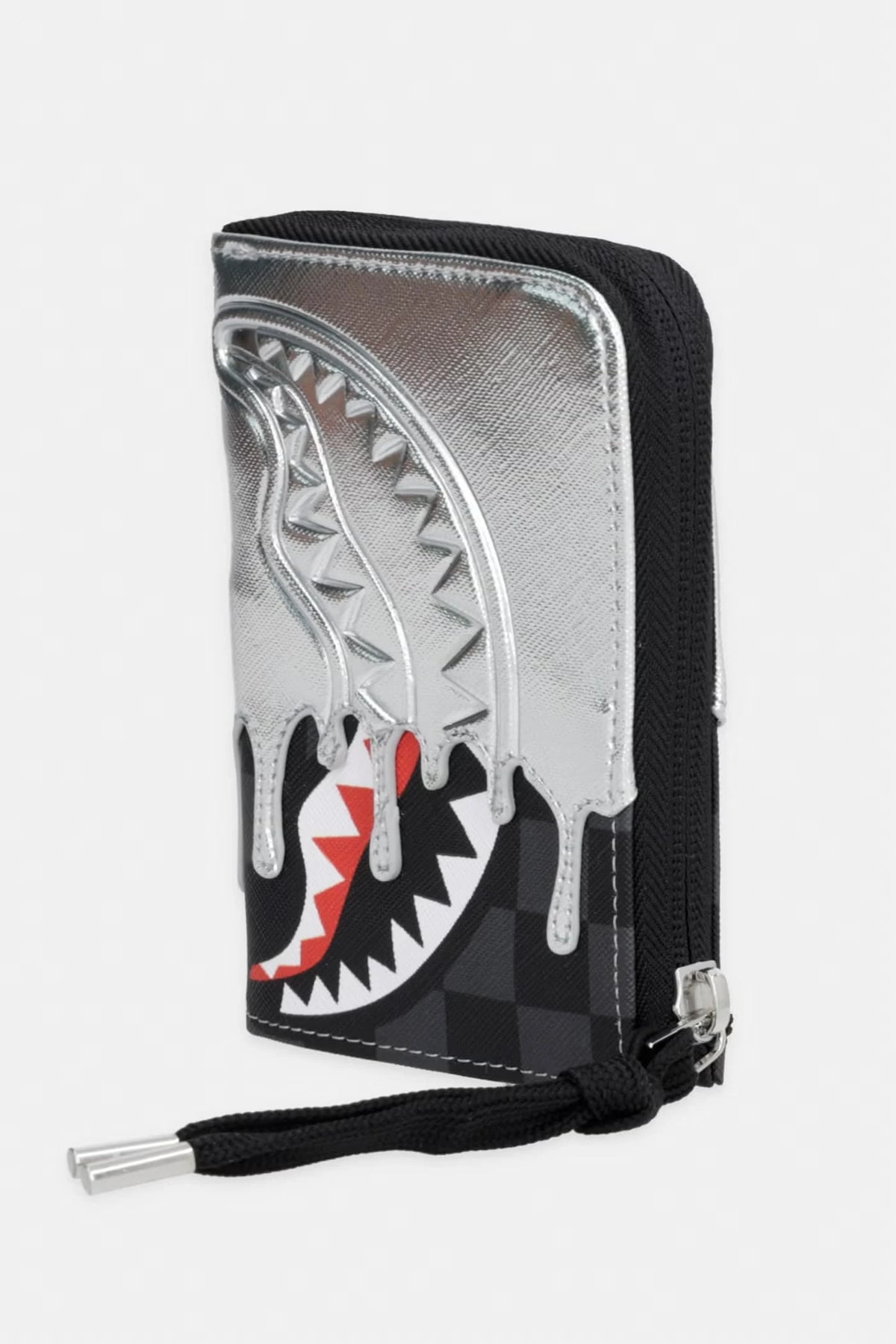 Sprayground - सिल्वर रंग का फॉक्स लेदर वॉलेट 910W8931NSZ