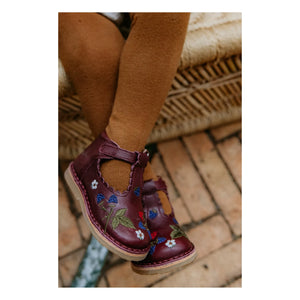 Petit Nord - T-Bar Riemchen-Babyschuhe - Uniqua Kollektion | Pflaume