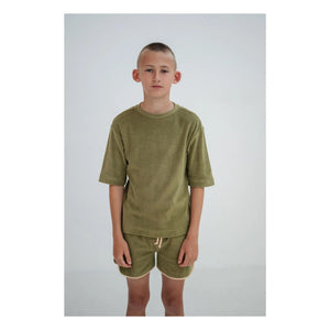 Repose AMS - Frottee T-Shirt aus Bio-Baumwolle | Khaki