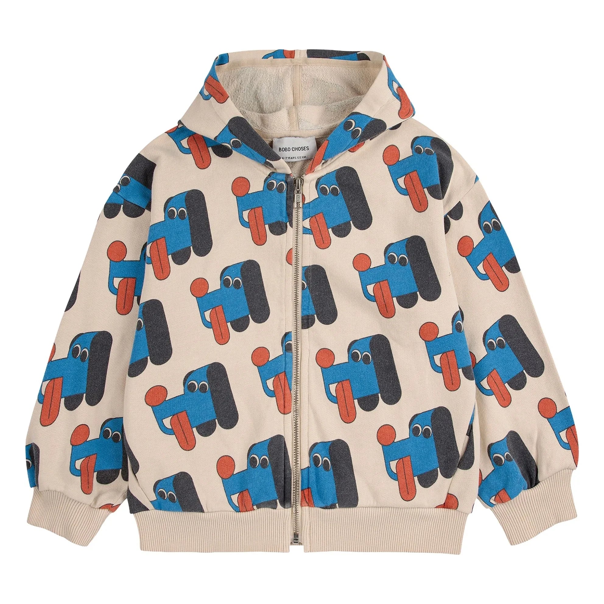 Bobo Choses - Kapüşonlu Sweat Dogs Organik Pamuk | Bej