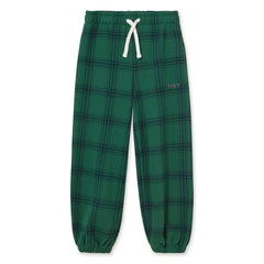 Tinycottons - Organik Pamuklu Kareli Jogger Pantolon | Yeşil
