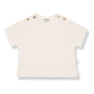 1+ in the family - Delion Waffle T-Shirt | Ecru