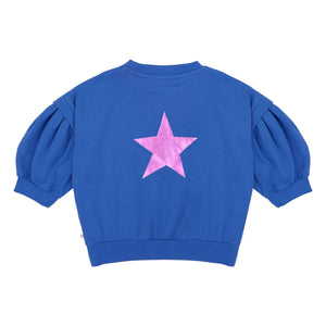 Jenest - Baloon Etoile organik pamuklu sweatshirt | Kobalt