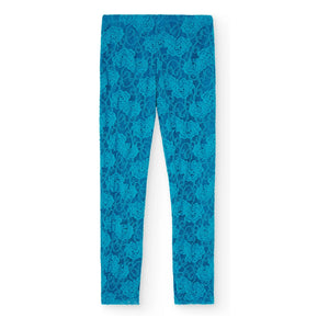 The Animals Observatory - Krokodil-Spitzen-Leggings | Blau