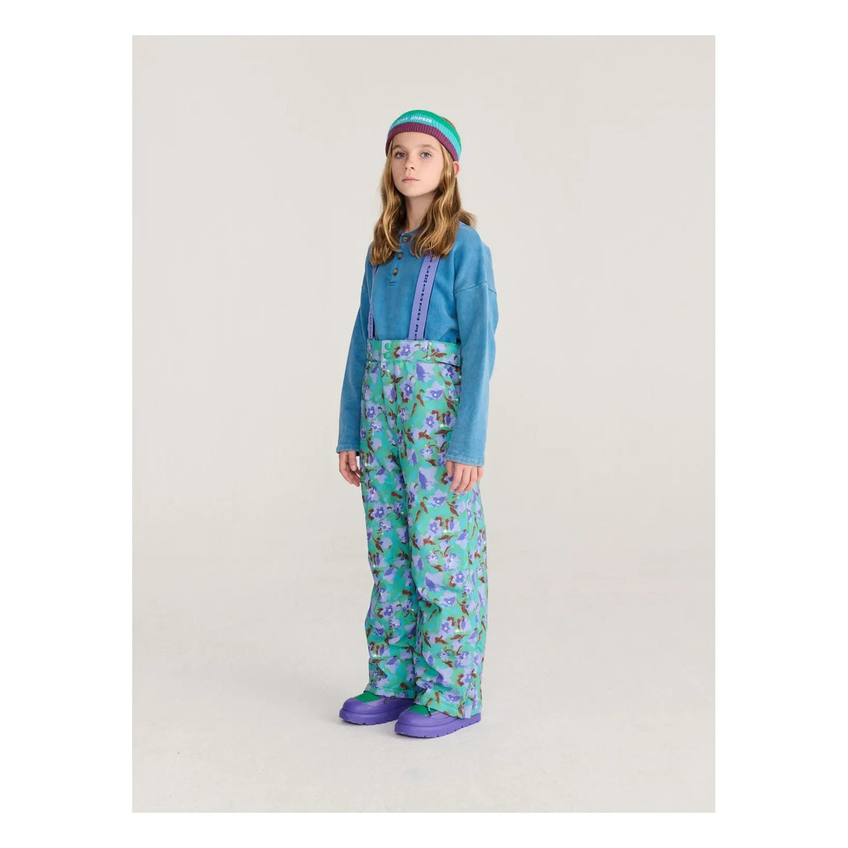 Bobo Choses - Flowery Geri Dönüştürülmüş Elyaf Kayak Pantolonu | Turkuaz