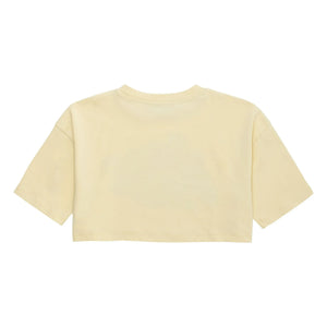 Maison Mangostan - Geblümtes Crop T-Shirt | Blassgelb
