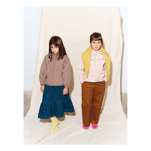 Tangerine - Kareli Fiyonklu Bluz | Kahverengi
