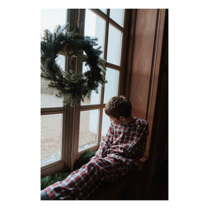 Risu Risu - Lao Ekose Organik Pamuk Pijama | Kırmızı