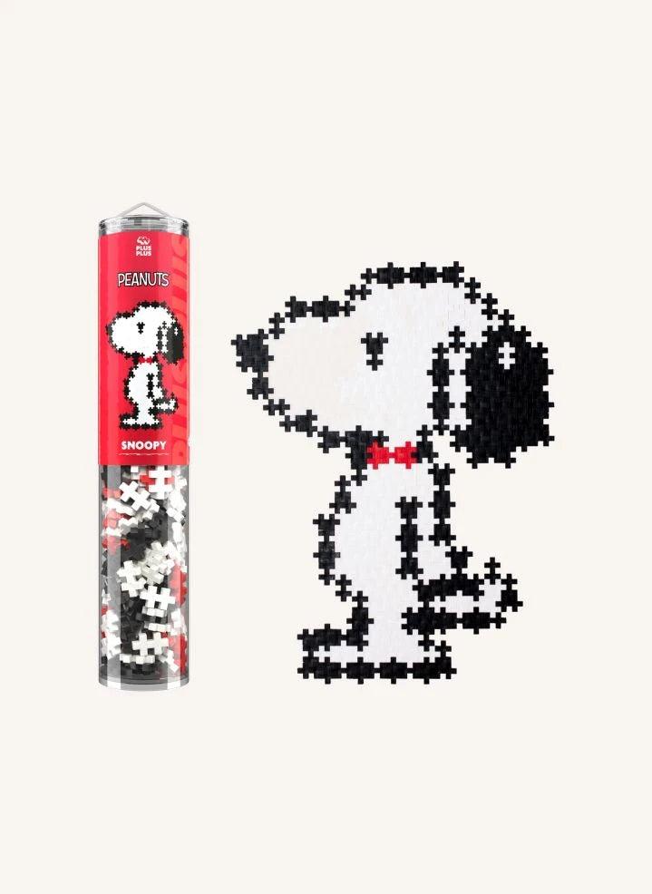 Plus-Plus - Snoopy أنبوب - 275 قطعة - Plus-Plus x Peanuts | أبيض
