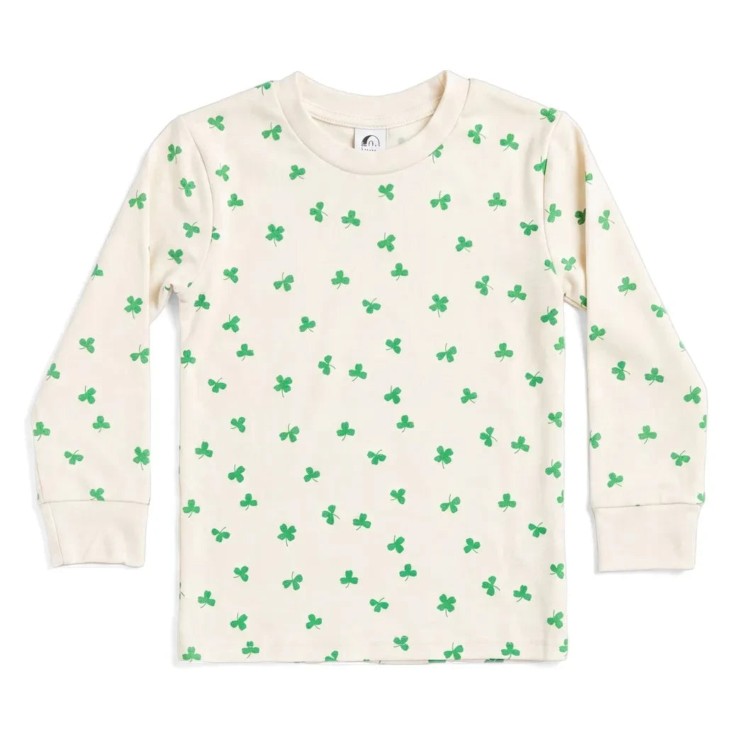 Sleepy Doe - Organik pamuklu yonca desenli pijama | Ekru
