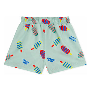 Petit Bateau - Glaces Badeshorts aus recycelter Faser für Babys | Türkis