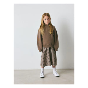 brunobruno nation - Gertrud linen and organic checkered cotton | Brown