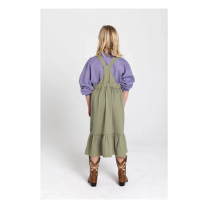 Hundred Pieces - Devi Fleurie Schürzenkleid | Mandelgrün