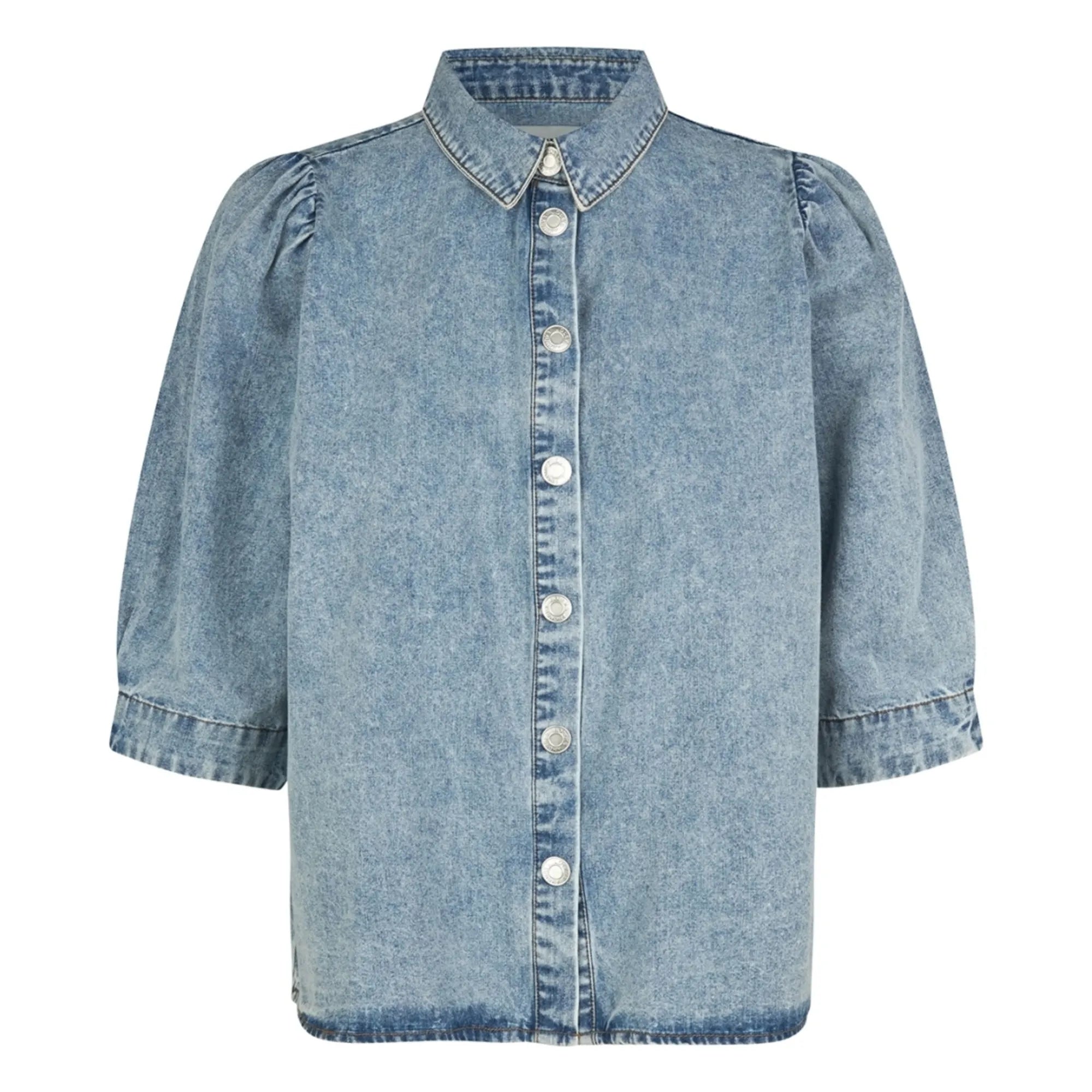 Lollys Laundry - Bono Denim gömlek | Yıkanmış Mavi