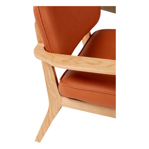 Hübsch - Sillón Lounge con Base de Madera FSC