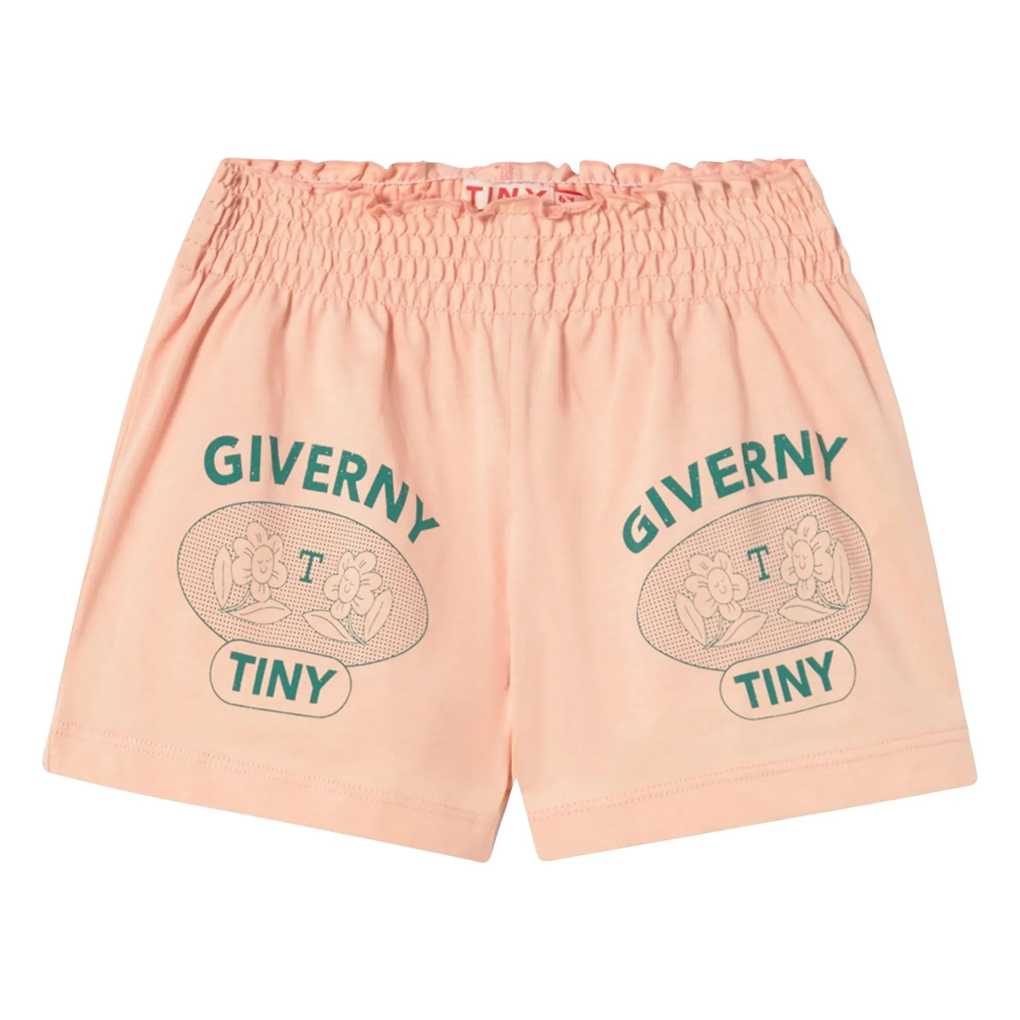 Tinycottons - Giverny Organik Pamuk Fırfırlı Şort | Açık Pembe