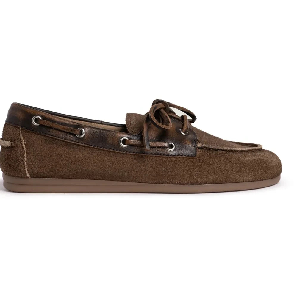 Posa - Suede Boat Shoes | Brown