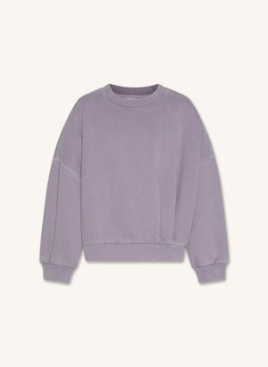 AO76 - Lila Geri Dönüştürülmüş Pamuklu Sweatshirt
