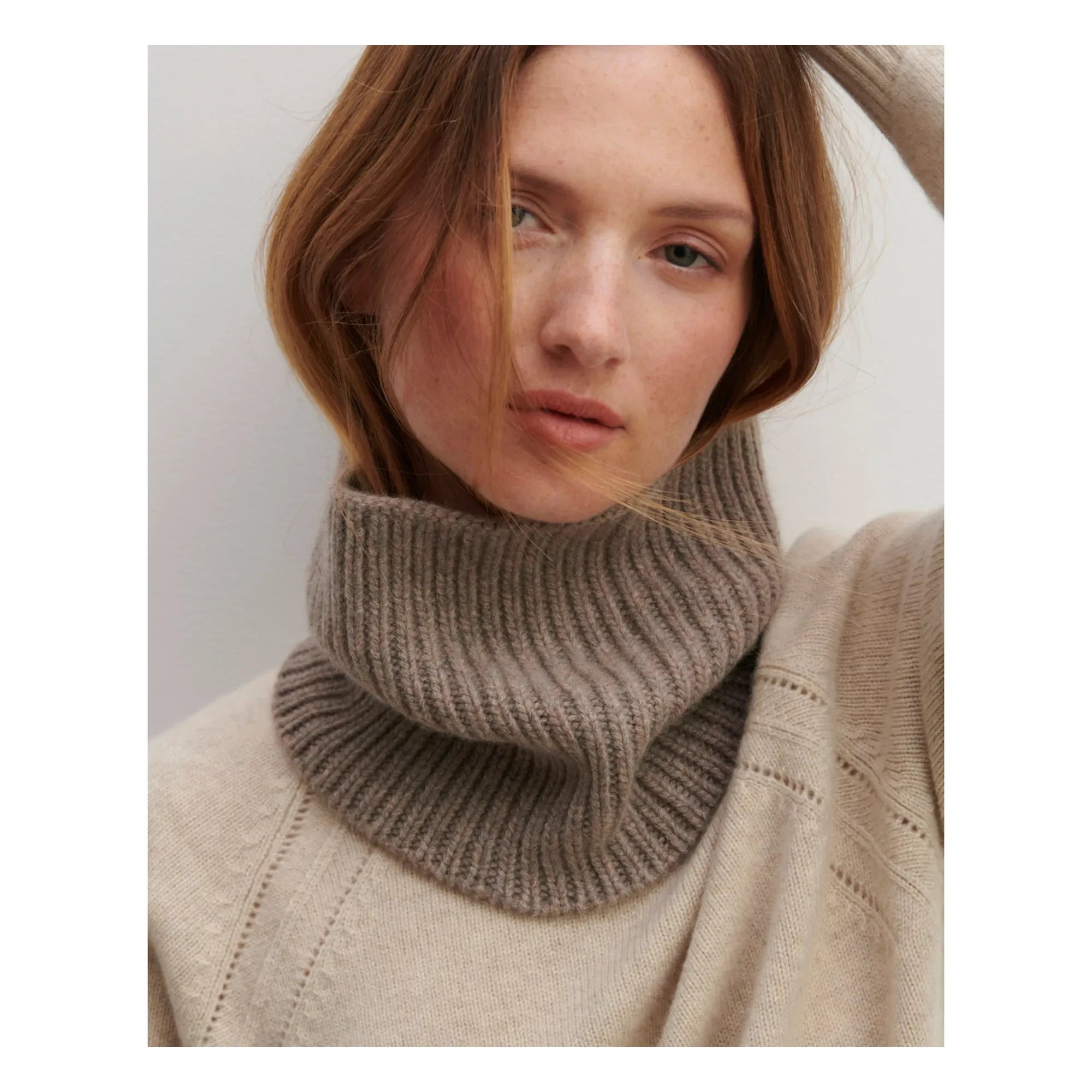 Bompard - 12 iplikli Kaşmir Rib Choker | Bej