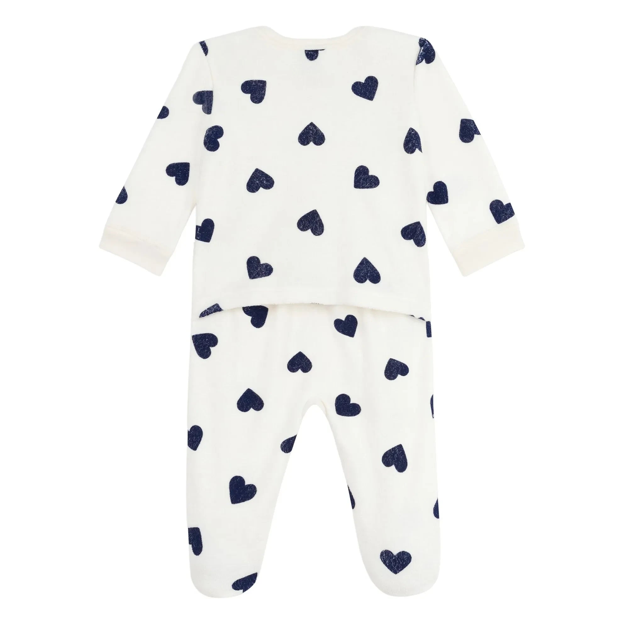 Petit Bateau - Sleep Well Hearts PB pijama | Ecru